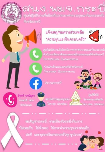 ศูนย์ปฏิบัติการเพื่อป้องกันการกระทำความรุนแรงในครอบ จังหวัดกระบี่